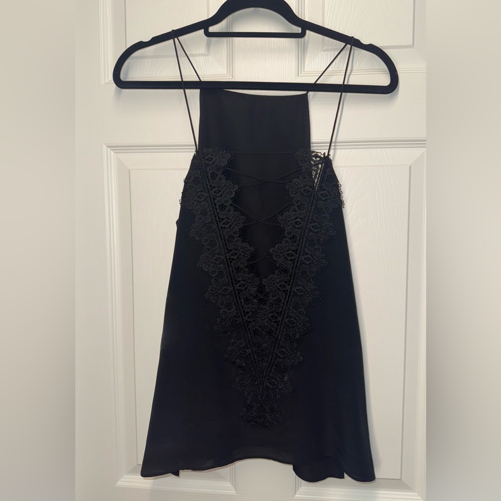 Cami NYC Elegant Black Lace Top